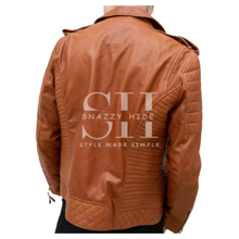 Men’s Quilted Leather Motorcycle Jacket