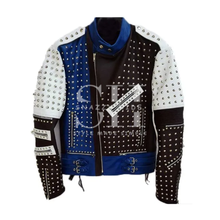 Men’s Cafe Racer Punk Biker Leather Jacket