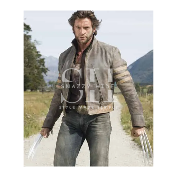 Original Brown Leather X-Men Wolverine Jacket