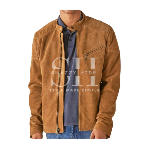 Men’s Suede Leather Motorcycle Jacket