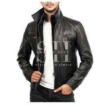 Men’s Fashion Biker Leather Jacket