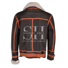 Men’s Aviator Shearling Brown Bomber Jacket
