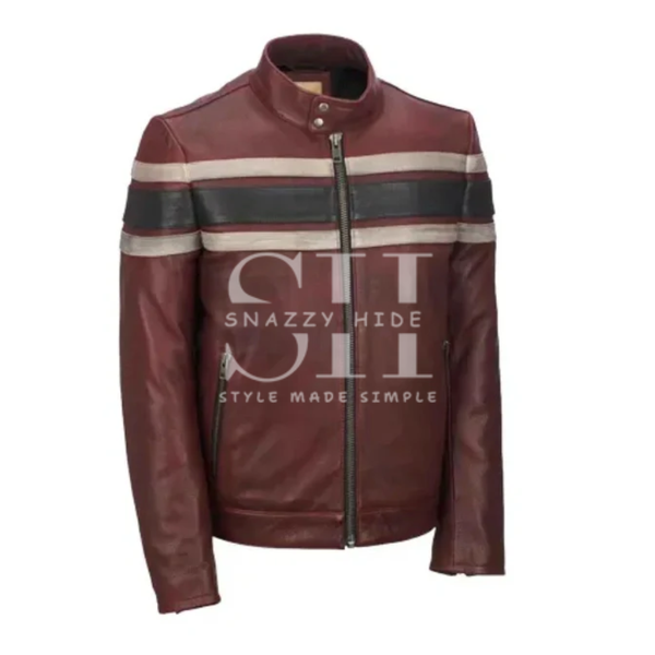 Men's Retro Red Waxed Vintage Jacket