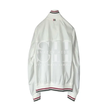 Men's White Fleece Bomber Jacket