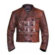 Men's Distressed Leather Jacket