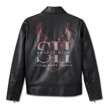 Harley Davidson Leather Jacket with Eagle on Back For Men