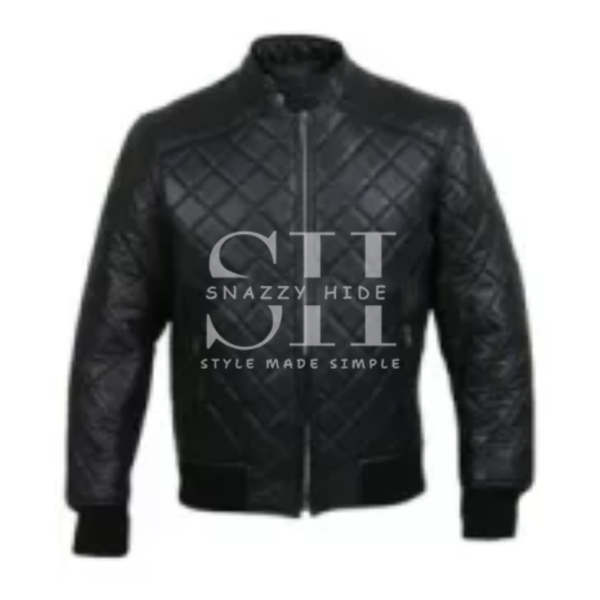 Casual Wear Mens Quilted Leather Jacket