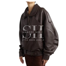 Hailey Bieber Brown Leather Jacket