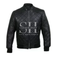 Casual Wear Mens Quilted Leather Jacket