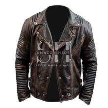 Distressed Lambskin Men’s Leather Jacket