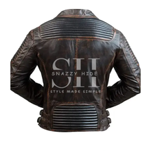 Distressed Lambskin Men’s Leather Jacket