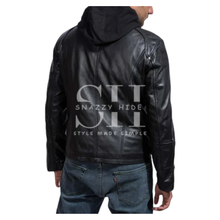 Men’s Highschool Fashion Black Leather Jacket