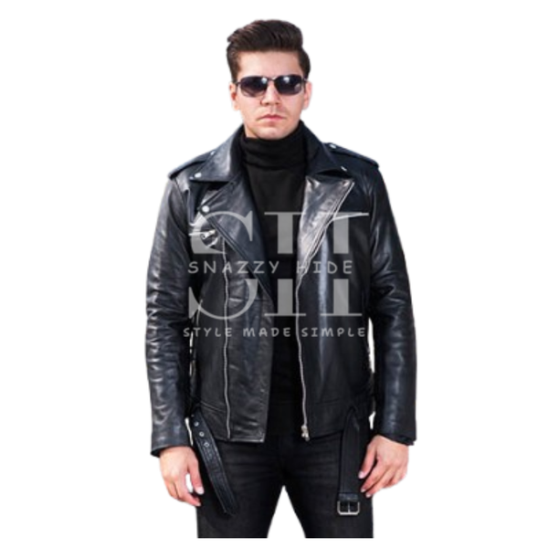 Men’s Leather Biker Riding Jacket