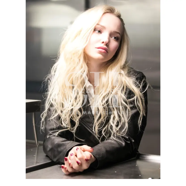Dove Cameron 2025 Movie Love Me Dead Black Leather Jacket