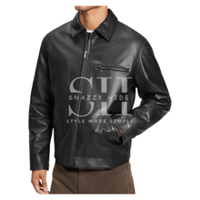 Men’s Black Work Wear Leather Jacket