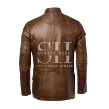 Slim Fit Brown Motorcycle Jacket