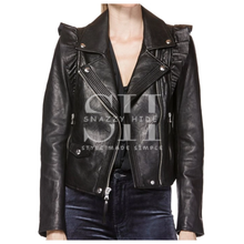 Jackie Goldschneider Black Leather Jacket
