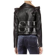 Jackie Goldschneider Black Leather Jacket