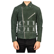 Men’s Suede Leather Biker Jacket