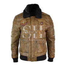 Mens Fur Bomber Jacket