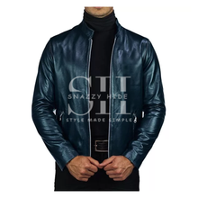 Men’s Midnight Black Leather Biker Jacket