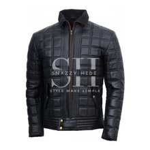 Men’s Trimmed Quilted Leather Jacket
