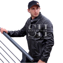 Men’s Leather Motorcycle Biker Jacket