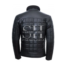 Men’s Trimmed Quilted Leather Jacket