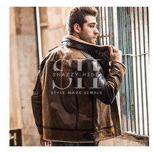 Men’s Mule Brown Leather Biker Jacket
