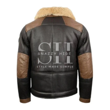 Men’s F-35 Aviator Chocolate Sheepskin Jacket