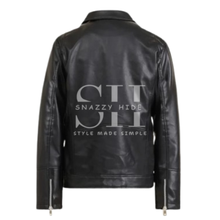 Men’s Black Leather Biker Jacket
