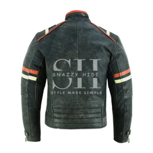 Men’s Distressed Black Biker Jacket