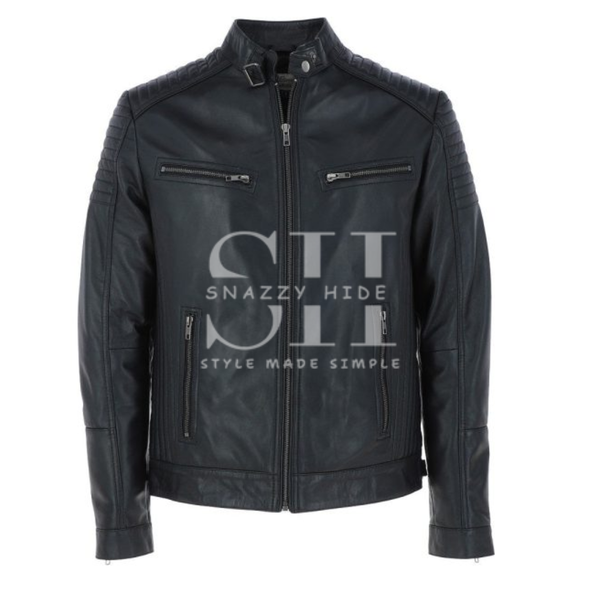 Men’s Moto Leather Biker Jacket