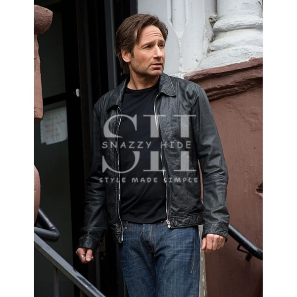 X-Flies David Duchovny American Apperal Men's Leather Jacket