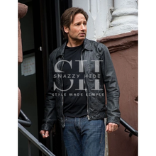 X-Flies David Duchovny American Apperal Men's Leather Jacket