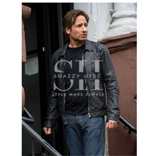 X-Flies David Duchovny American Apperal Men's Leather Jacket