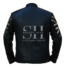 UK Flag Brando Slim Fit Leather Jacket