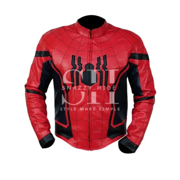 The Amazing Spider Man Movie 2 Leather Jacket with embossed spider