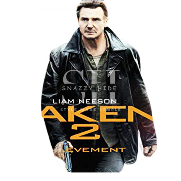 Taken 2 Liam Nesson Celebrity Leather Jacket In Black