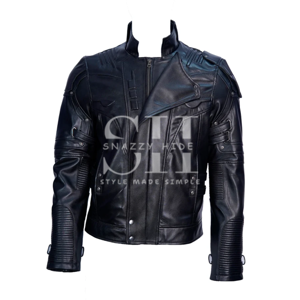 Starlord Guardians of the Galaxy Chris Black Leather Jacket