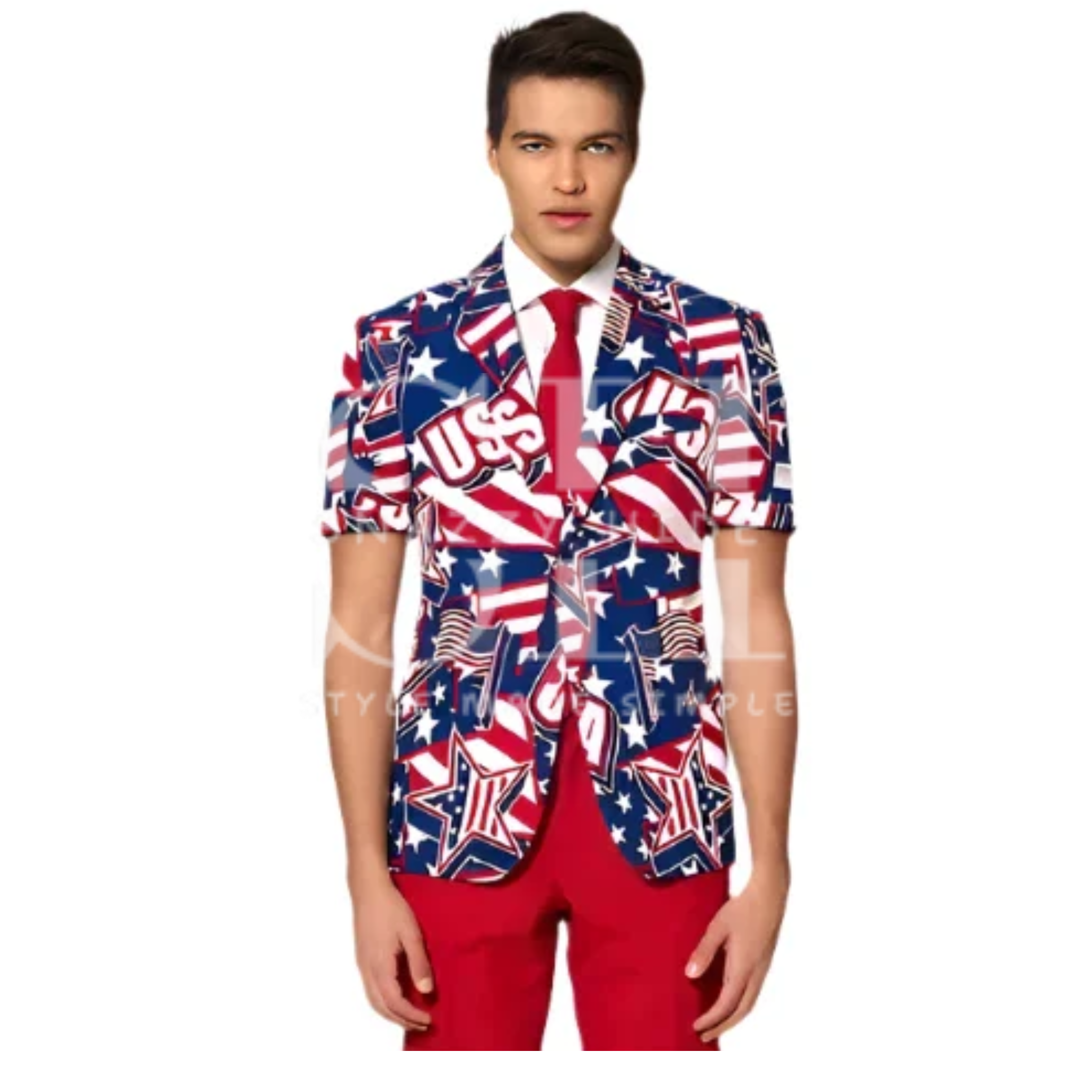 Mighty Murica Printed Tuxedo Suit