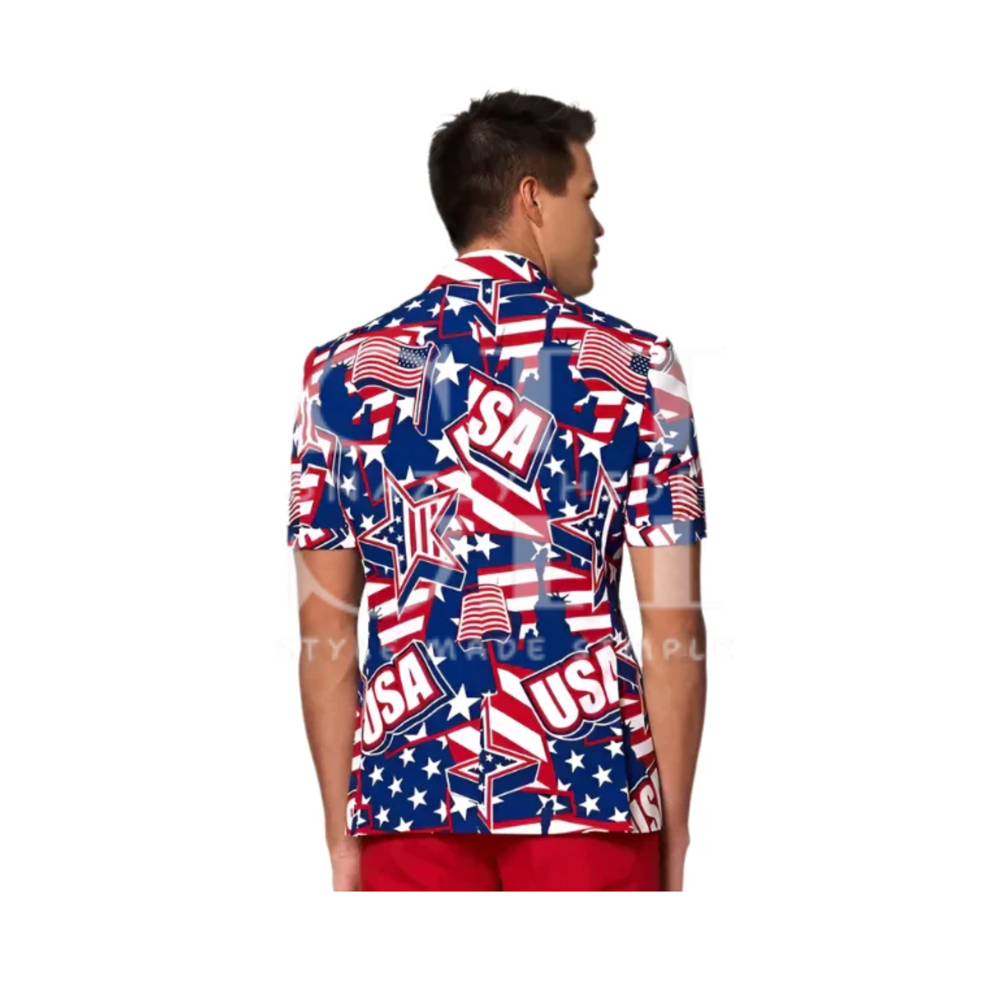 Mighty Murica Printed Tuxedo Suit