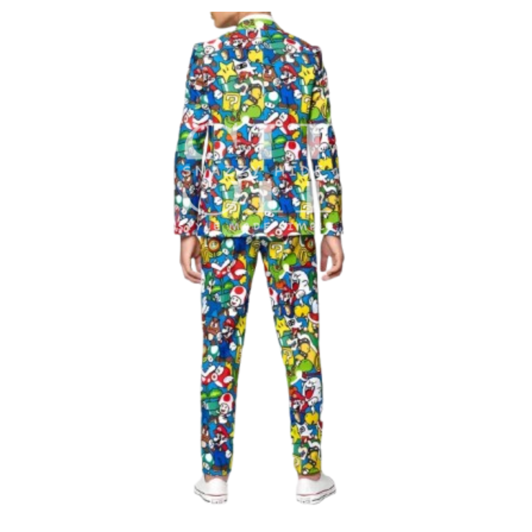 Super Mario Printed Tuxedo Suit