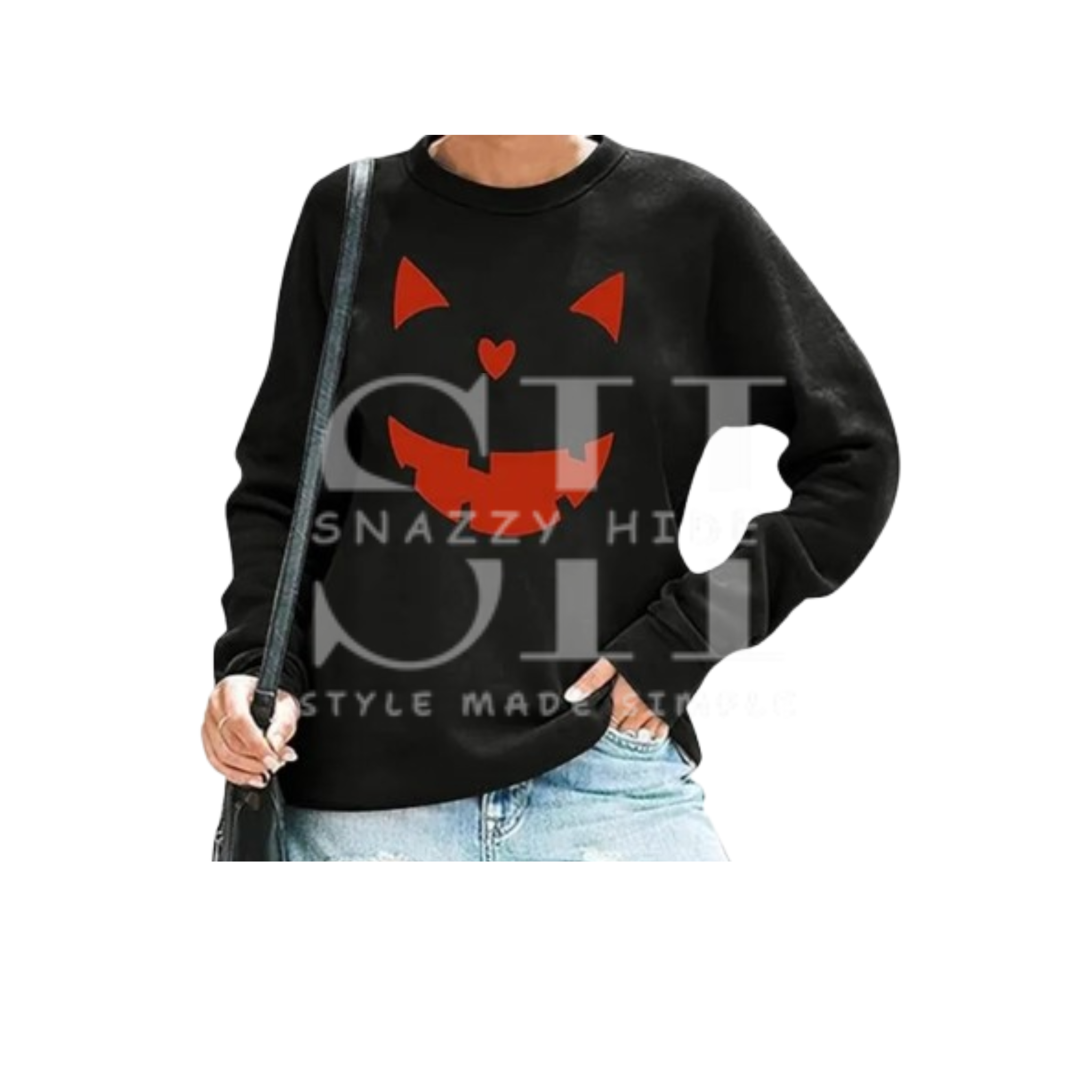 LOTUCY Halloween Pumpkin Face Sweatshirts