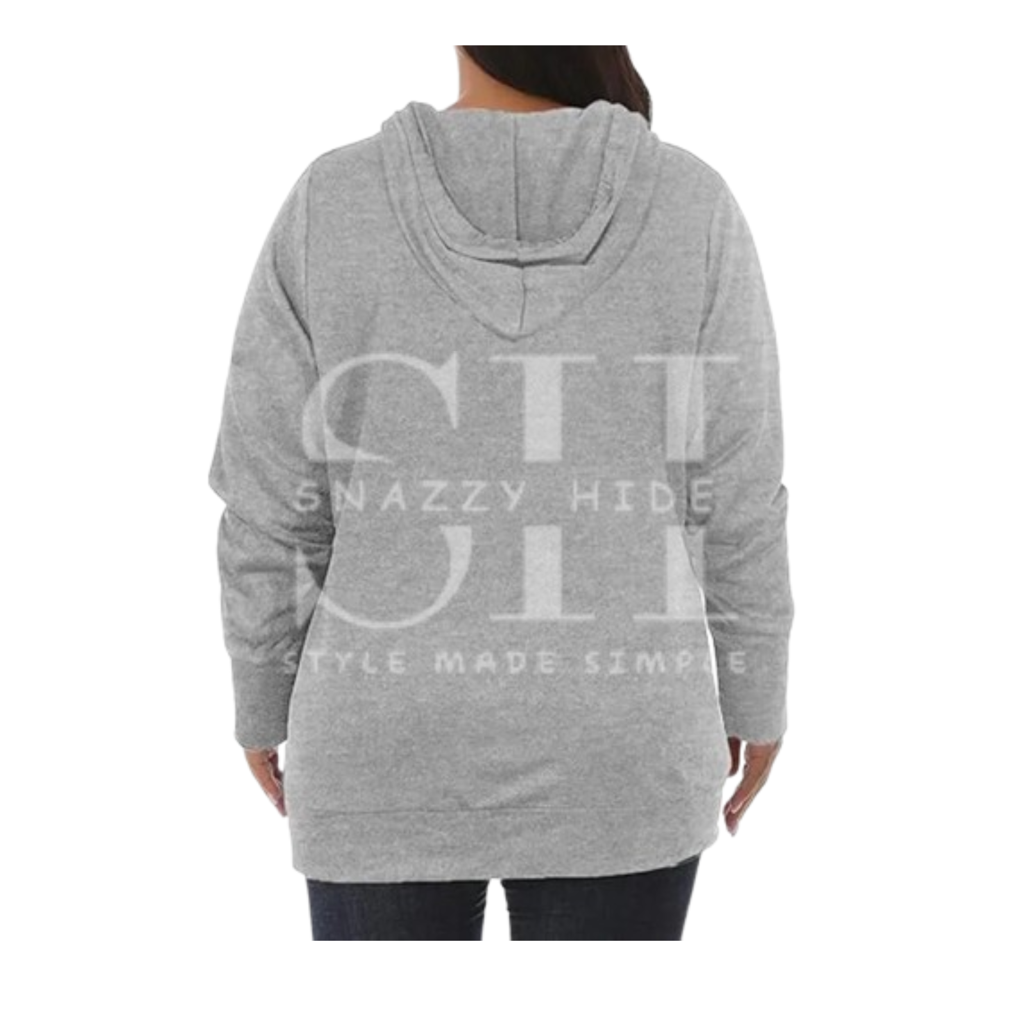 Heart Print VISLILY V Neck Pullover Fleece Hoodie