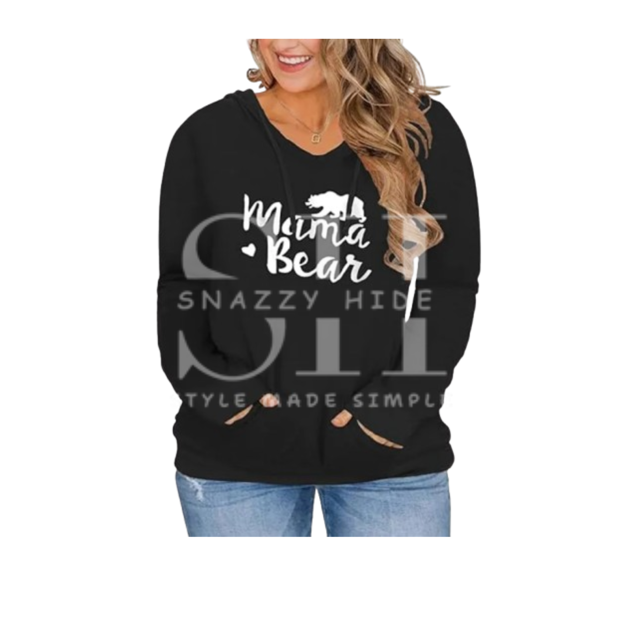 VISLILY V Neck Pullover Fleece Women's Hoodie