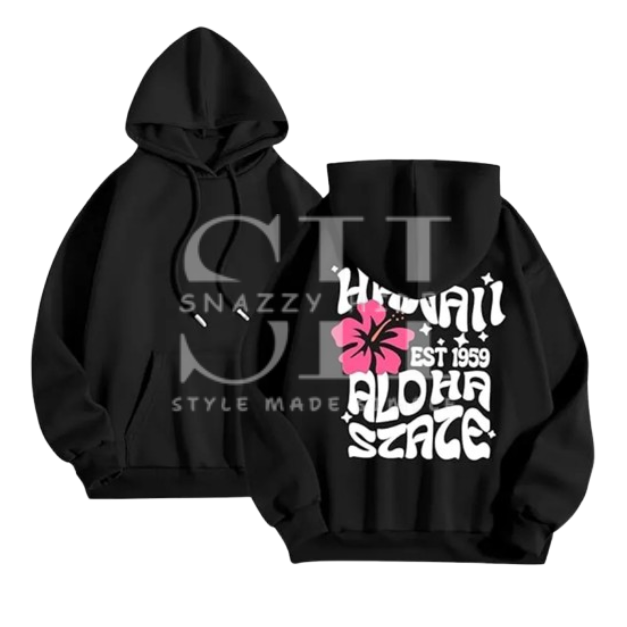 Hawall Aloha Szaze Pullover Fleece Hoodie