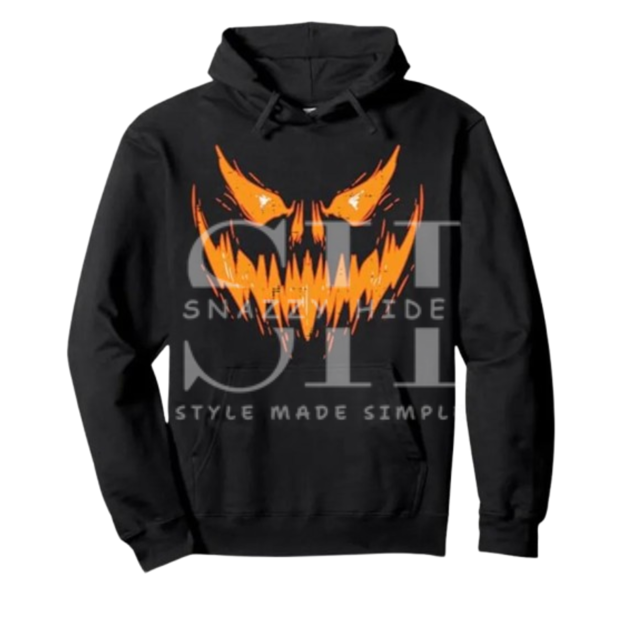 Scary Spooky Jack O Lantern Face Pumpkin Halloween Pullover Hoodie