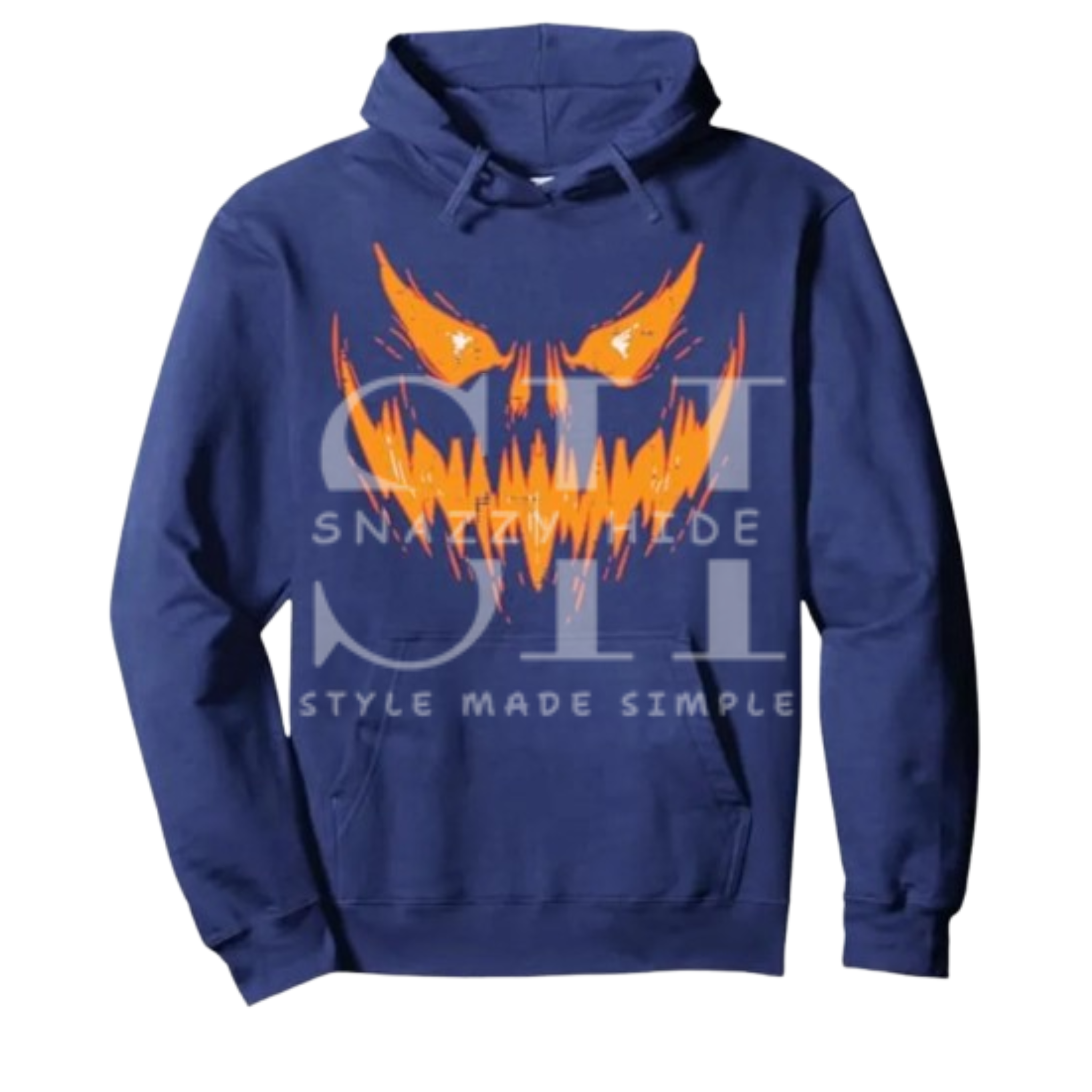 Scary Spooky Jack O Lantern Face Pumpkin Halloween Pullover Hoodie