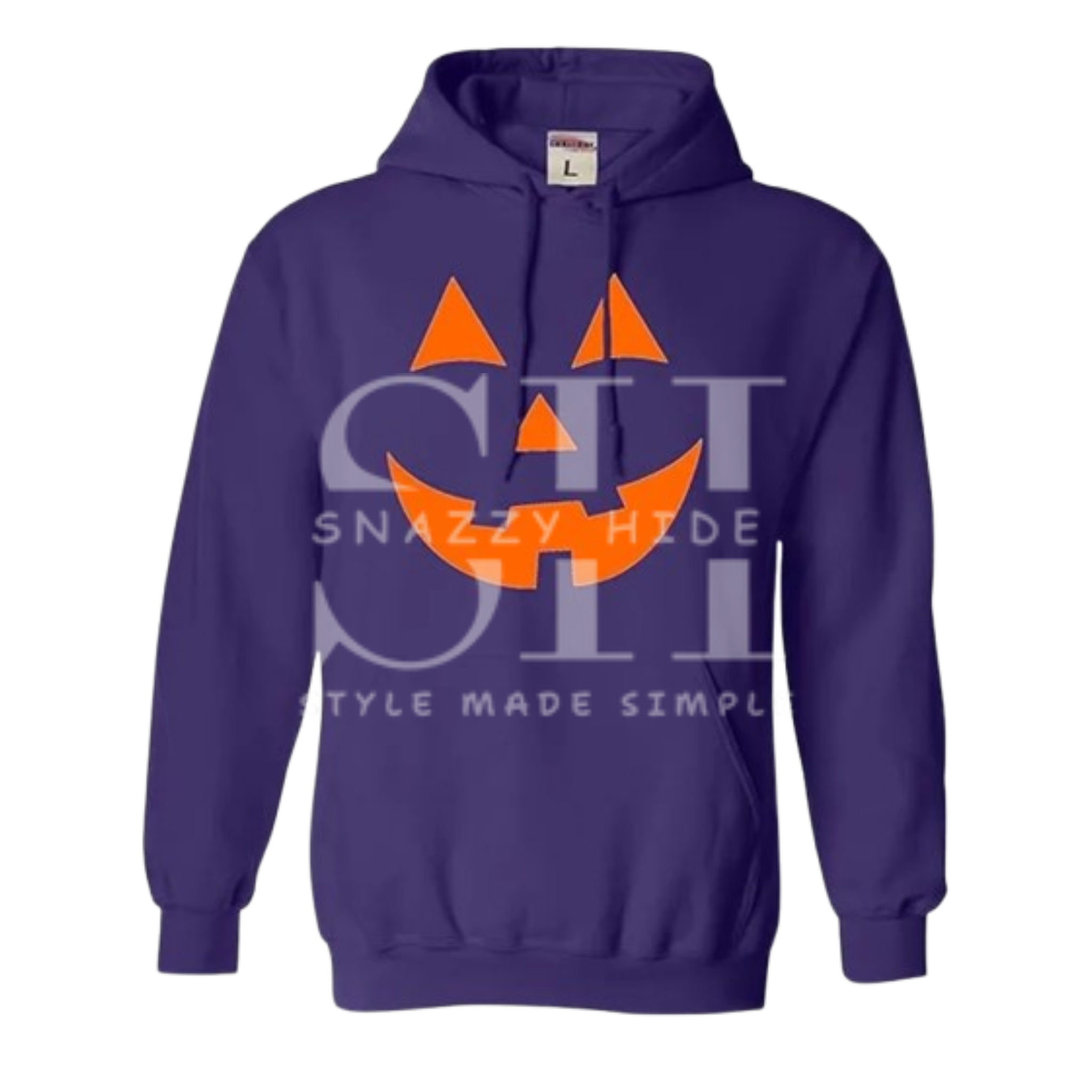 Pumpkin Face Go All Out Jack O Lantern Halloween Hoodie